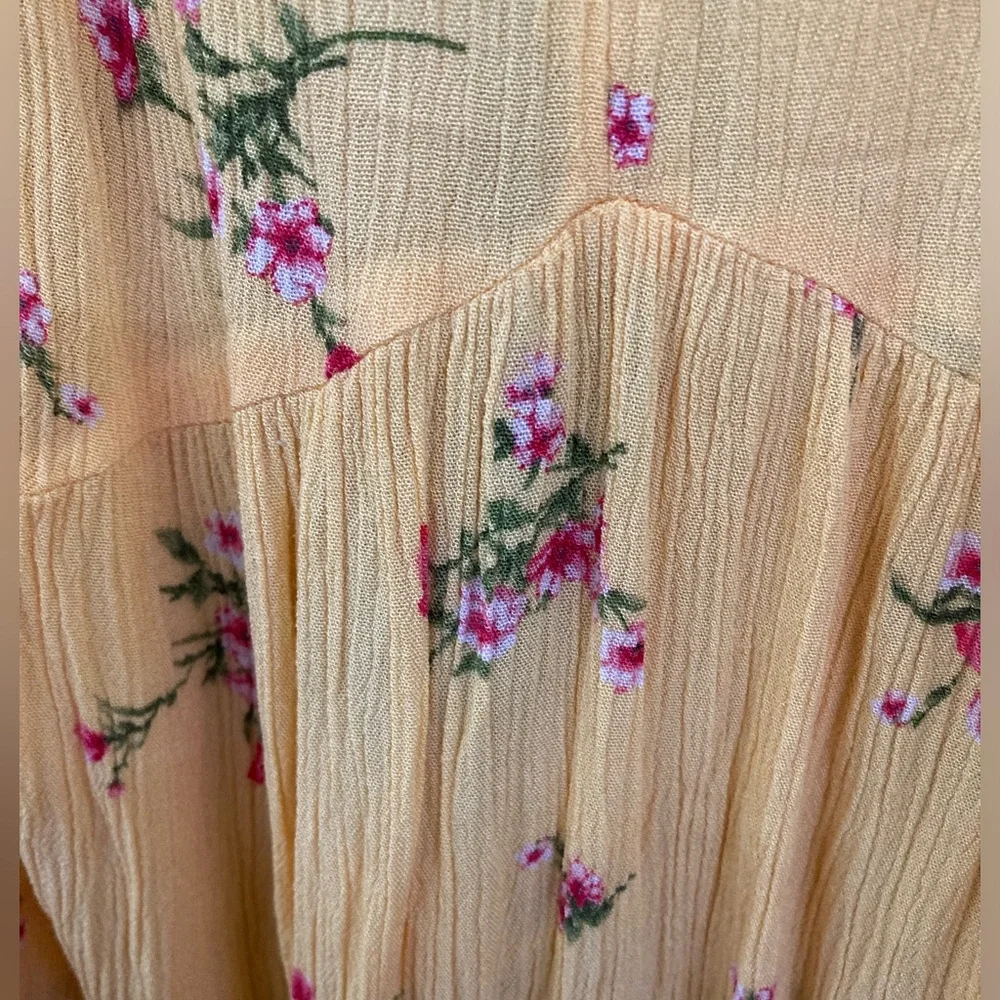 Forever 21 Yellow Floral Print Dress - Picture 4 of 5
